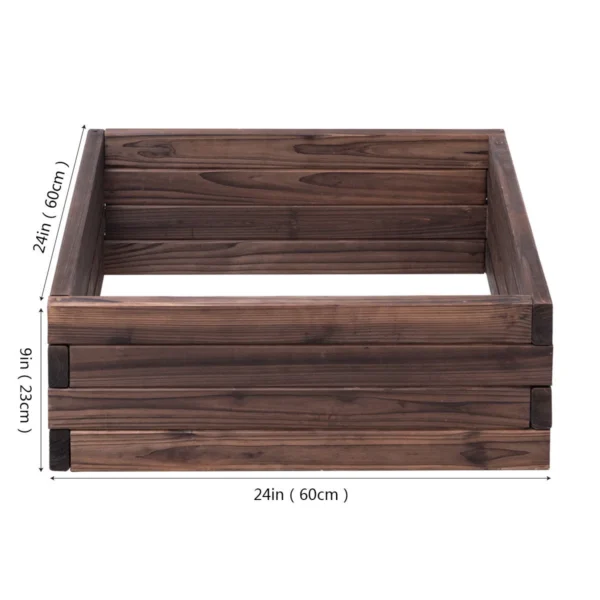 Square Raised Garden Bed Flower Vegetables Seeds Planter Kit Elevated Box - Image 3