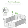 4x2x1ft Outdoor Raised Metal Oval Garden Bed, Planter Box, Peacock Blue - Image 2